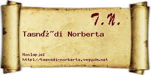 Tasnádi Norberta névjegykártya